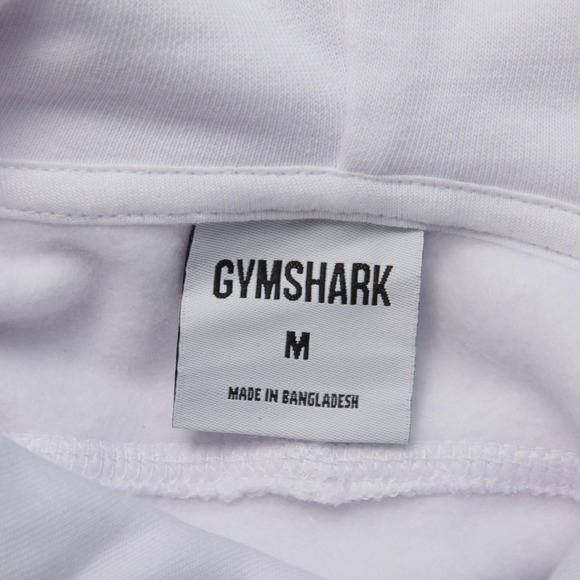 Gymshark Hoodie Womens M White I Love Squats Devil Graphic Fleece Oversized - Picture 5 of 12